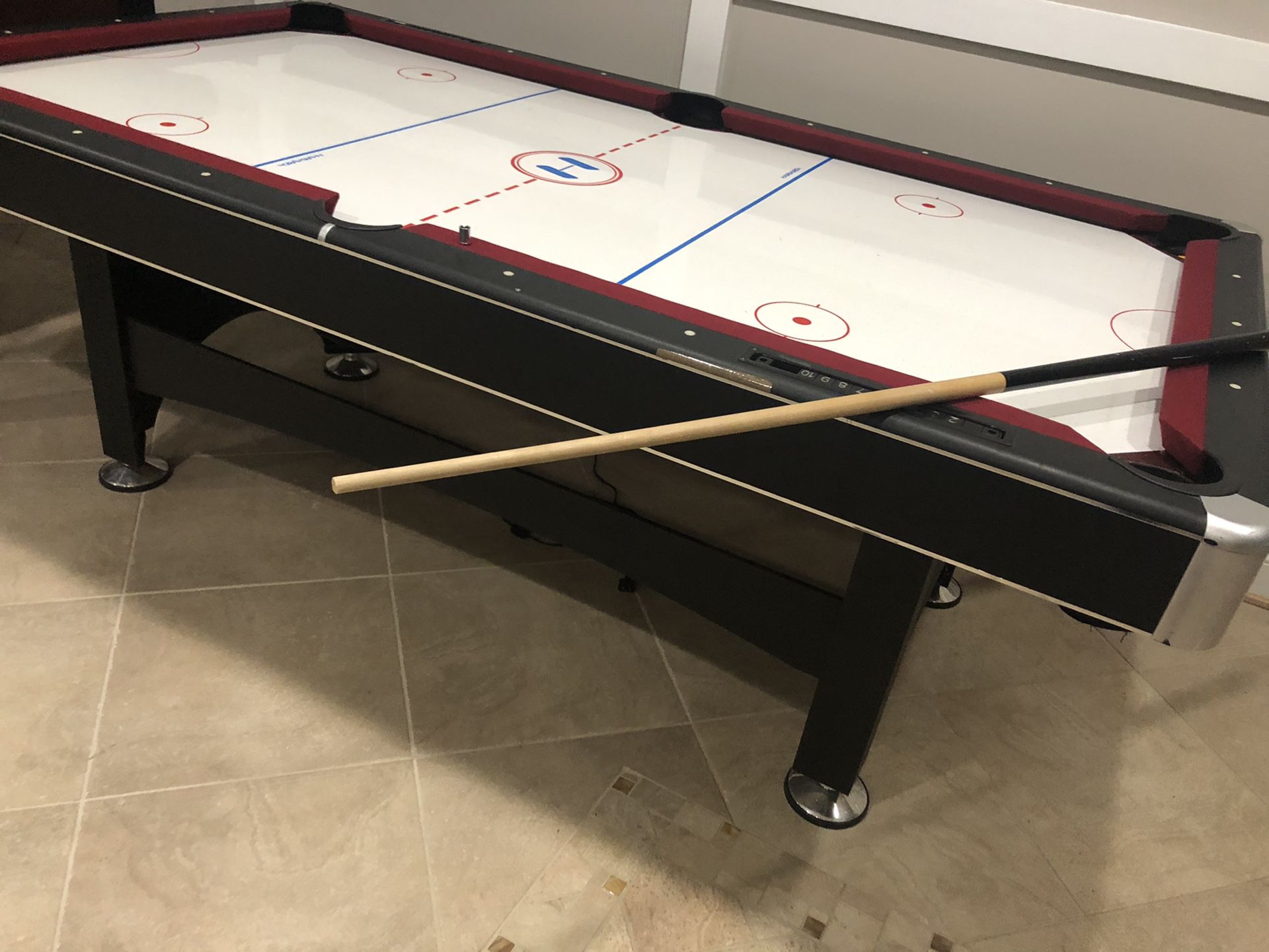 Air hockey and pool table