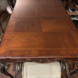 Ornate Metal Edged Dining Set