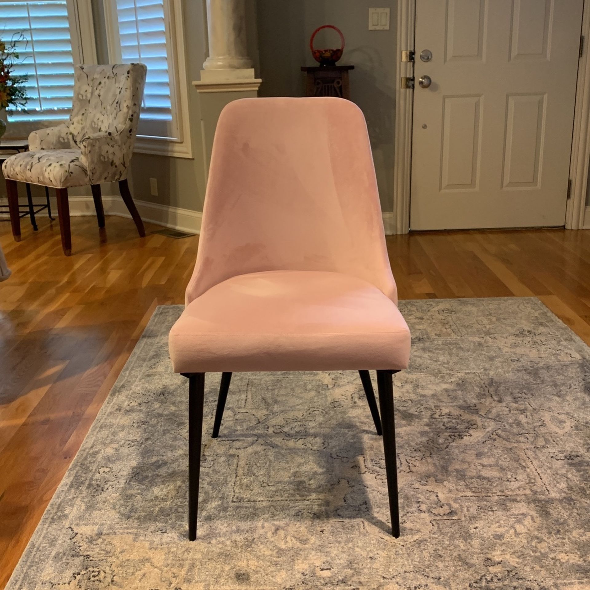 Pier One Pink Velvety Chair