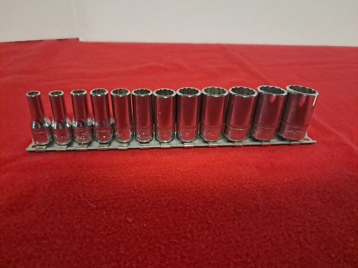 Snap-On 112TMMDSY 12pc Metric 12pt Semi Deep Socket Set