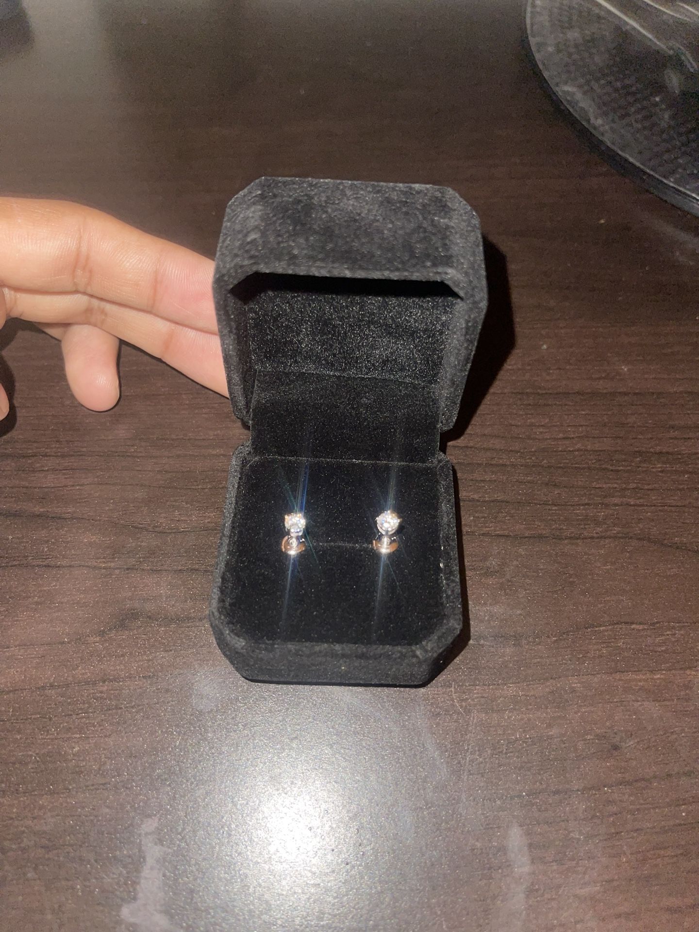 4MM VVS1 Moissanite, Sterling Silver Stud Earrings