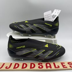 Adidas Predator Elite Laceless FG Electric Stealth Pack Cleat JI1078 Men’s Sz 6 / Women’s Sz 7  New