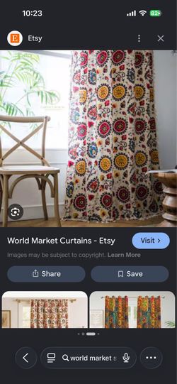 World Market Paisley Lined Curtains
