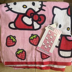 Hello Kitty Strawberry Beach Towel 