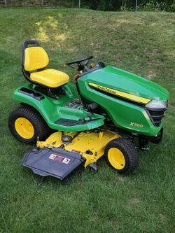 John Deere x380 22 hp Kawasaki V-Twin 54-in deck, fantastic condition low hours