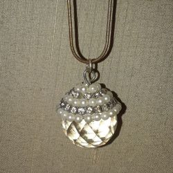 Crystal Acorn Charm 