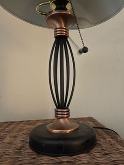 Copper metal lights pair