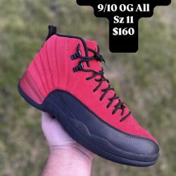 Jordan 12 Reverse Flu Game Like New Size 11