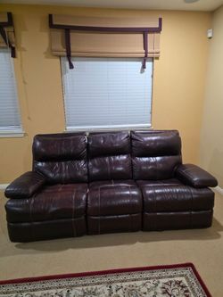 Ashley furniture Dark Brown Leather Sofa and couch set