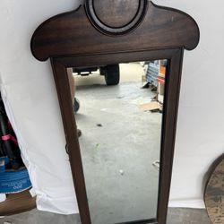 Antique Knoxville Table & Chair Co. Small Tall Mahogany Mirror
