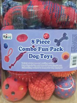 8 pc dog toys
