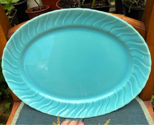 Franciscan Ware Coronado Aqua Swirl 10" X 13" Oval Platter