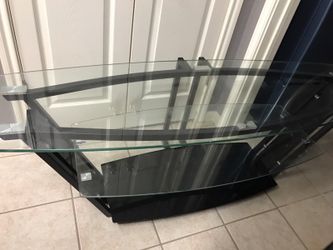 Glass tv stand