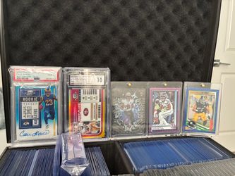 Mini football lot 1 psa and 1 cgc slabs and 3 numbered cards