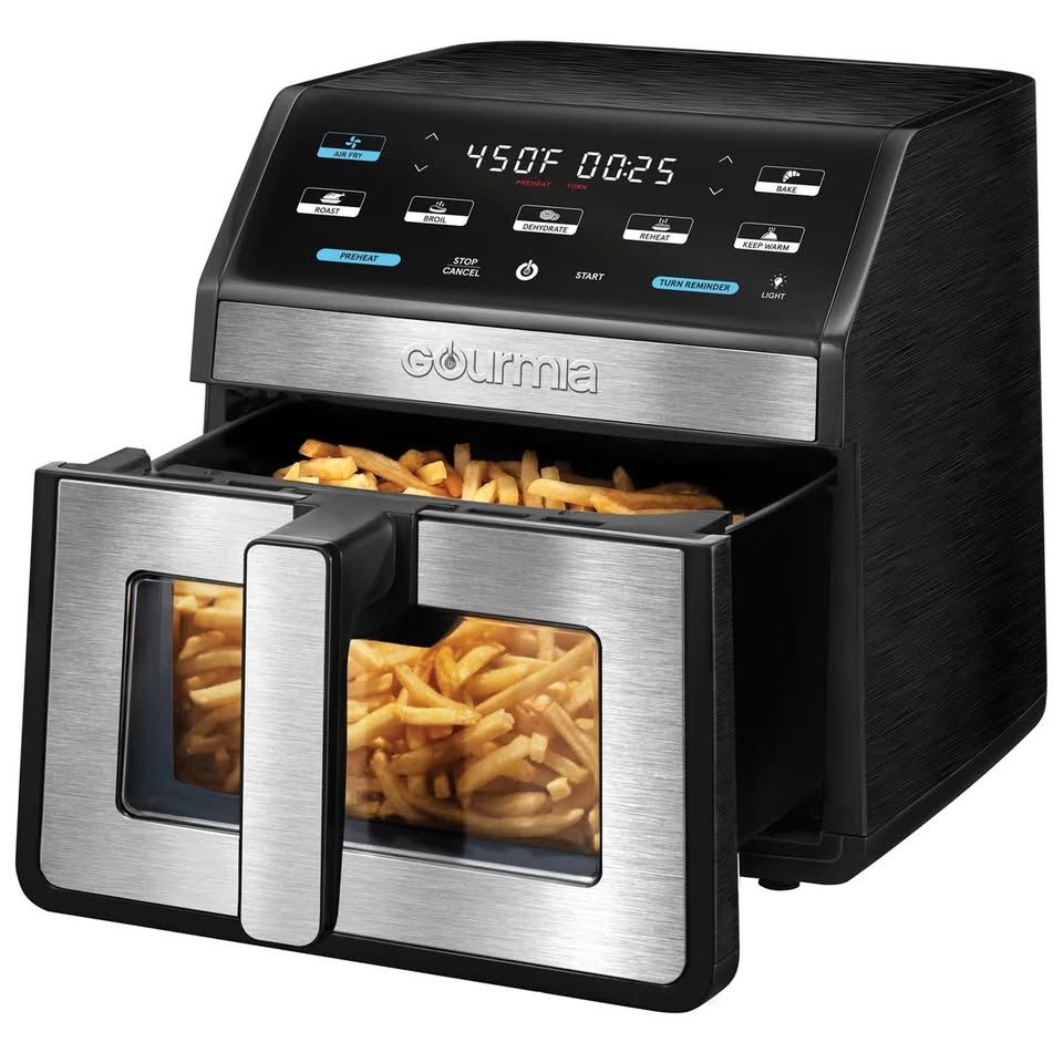 Gourmia 8-Quart Digital Air Fryer with Window & Light NEW