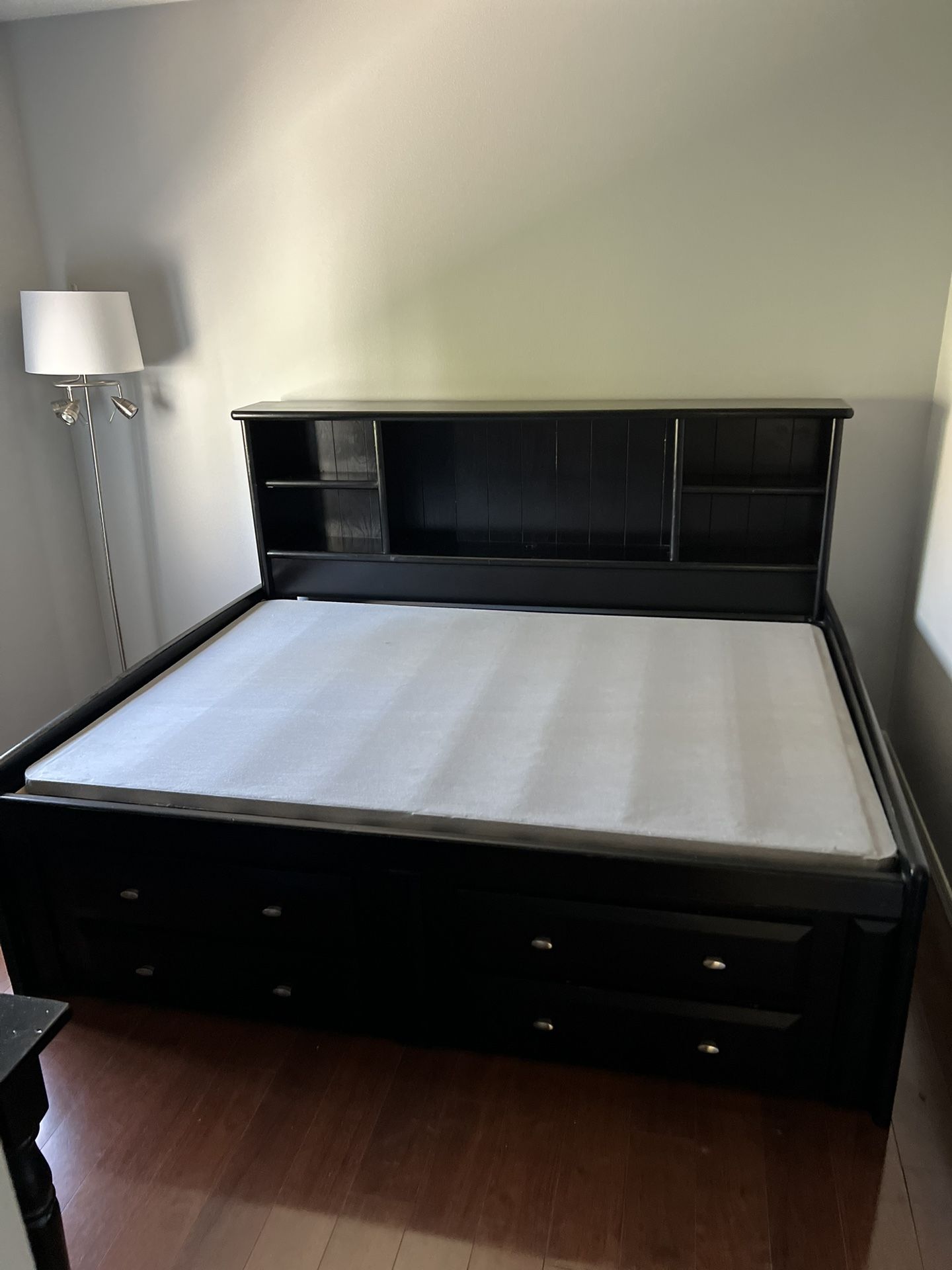 Bed Frame with Storage And Shelves