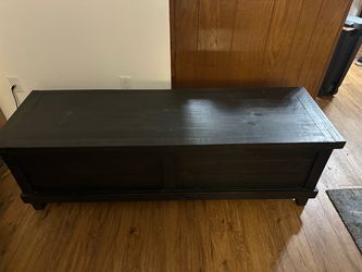 Dark Wood Storage Bench or TV Console