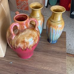 Decorative Vase Set Of Three (Porcelain)