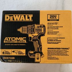 Dewalt ATOMIC 20V MAX Cordless Brushless Compact 1/2 in. Drill/Driver Tool only, New