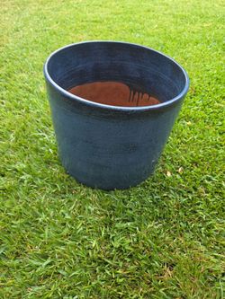 Big Cermic wide pot blue ceramic Glendora