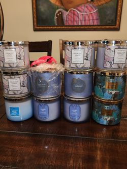 25.00/each. (19) Bath And Body Works 3 Wick Candles
