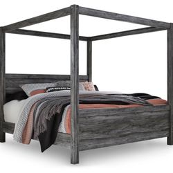 Baystorm Canopy King Bed +Mattress & Support Frame