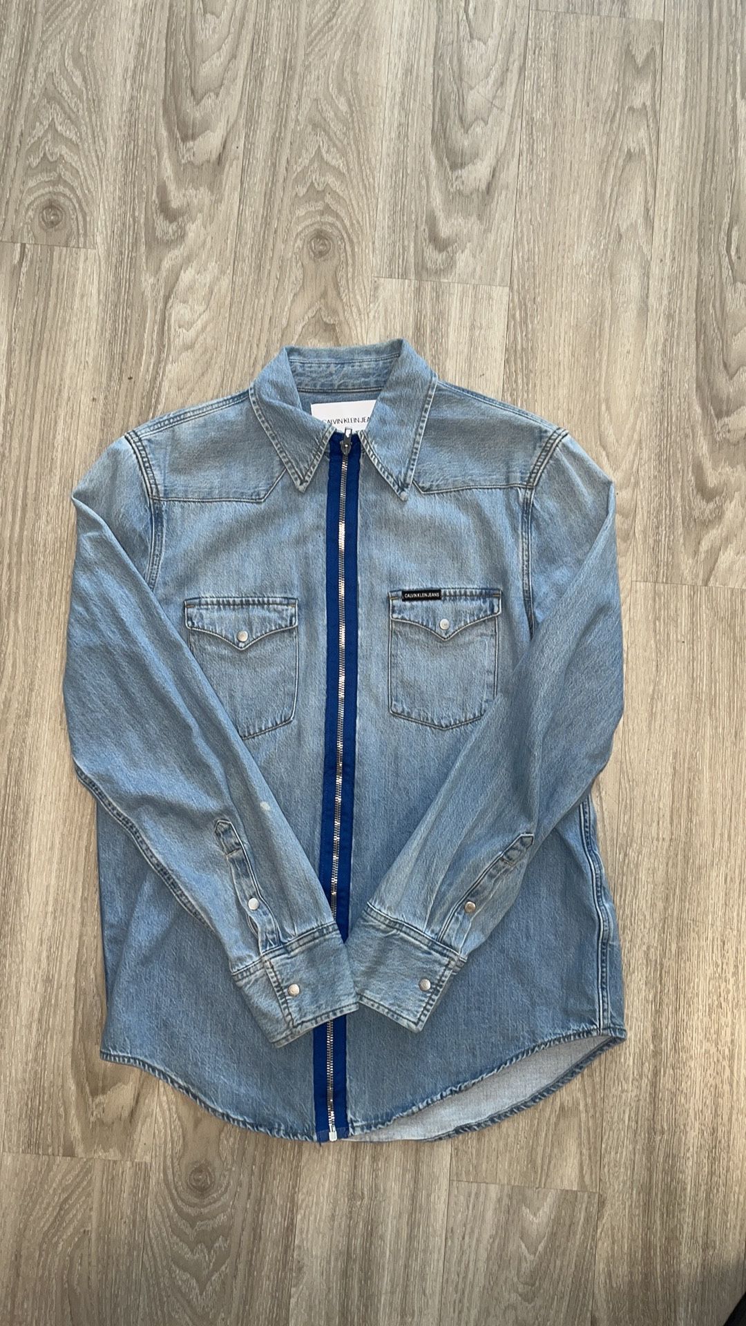 Calvin klein Zip up Denim Shirt Jacket !