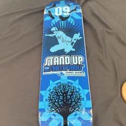 Skate Board Stand Up For Skateparks Signed By Tony Hawk  