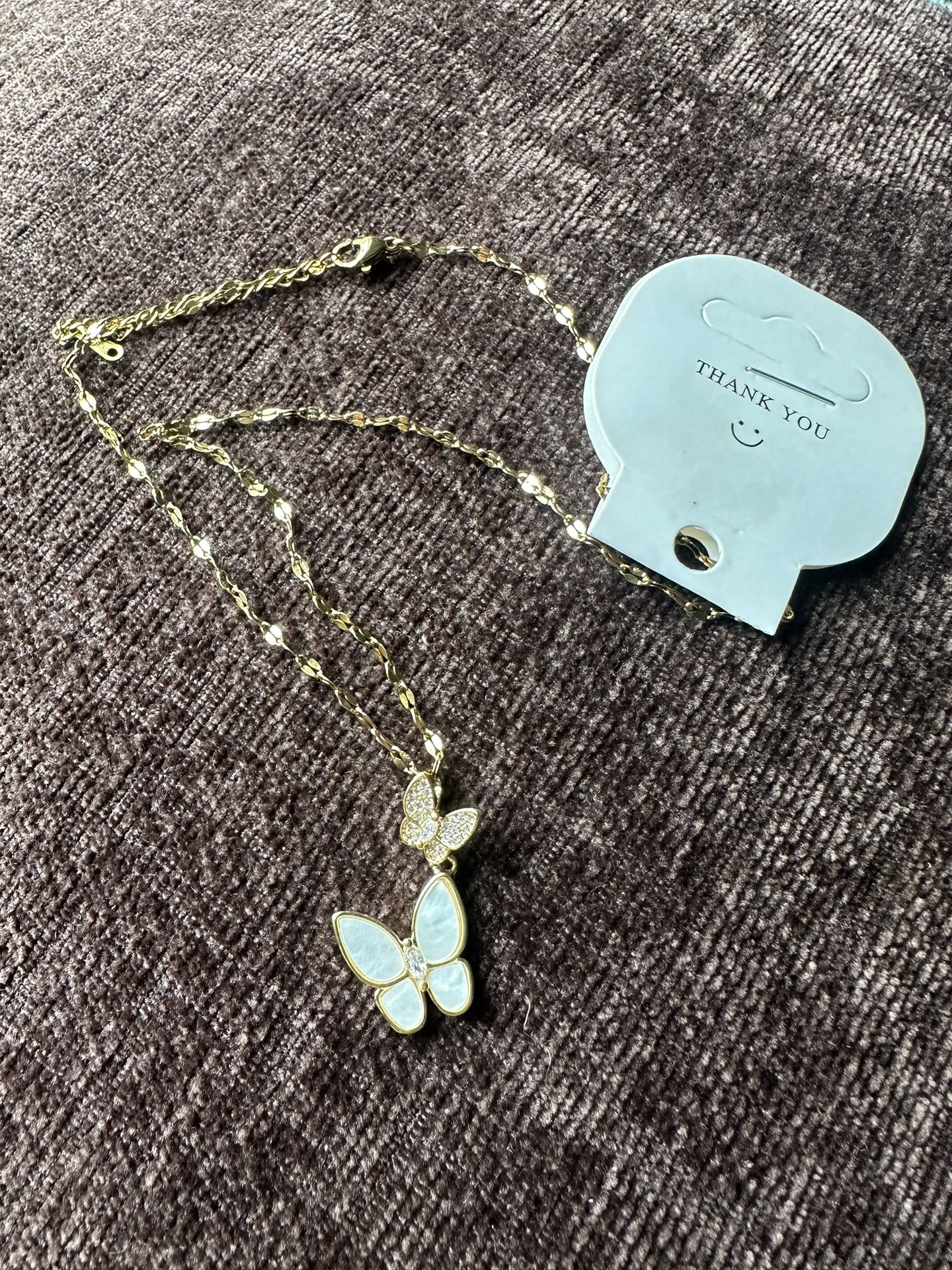 Double Butterfly Necklace 