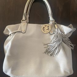 Michael Kors Leather Handbag Beige 