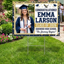 Graduation yard sign fully customized. You can order at our website Jolina Design