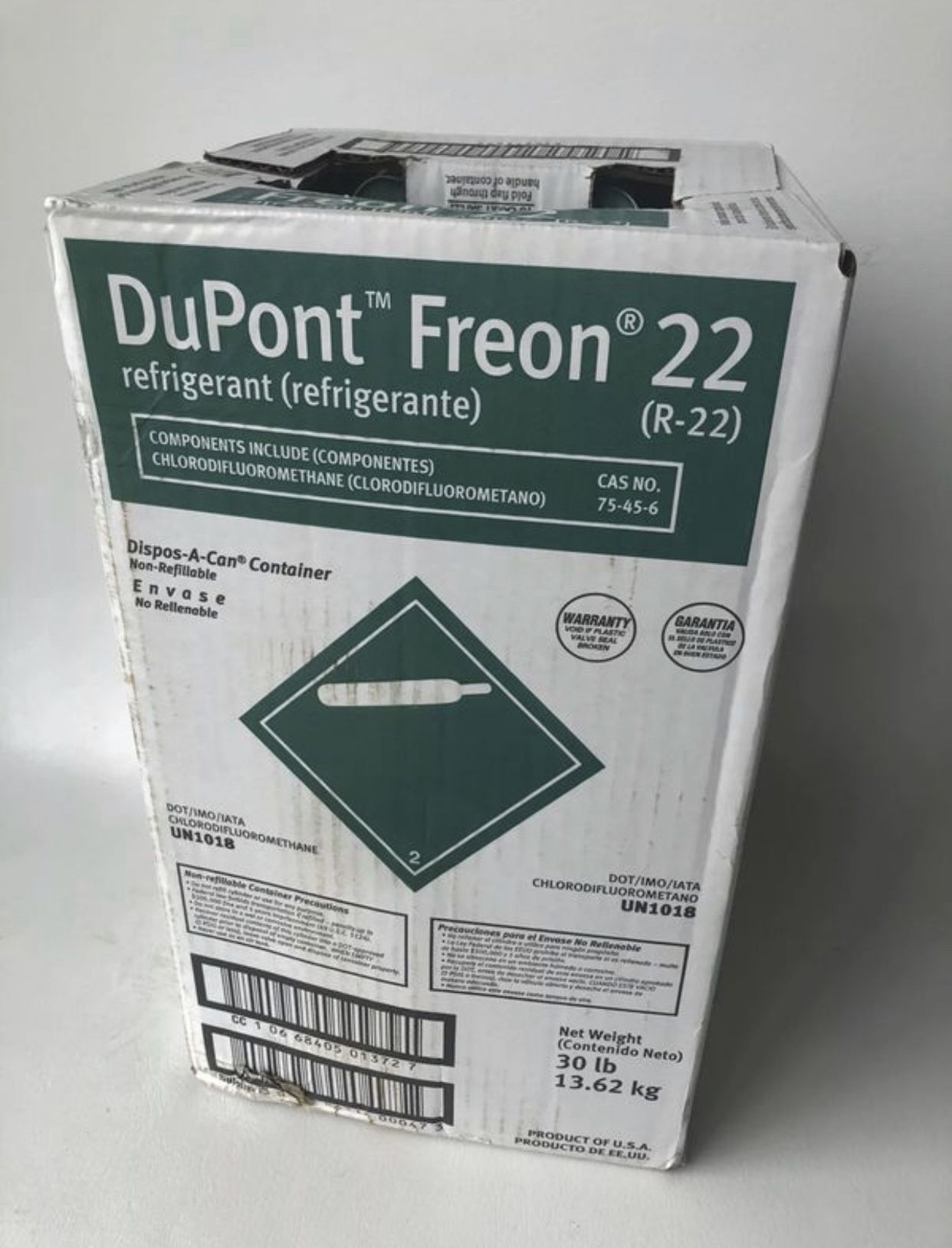 Freon r-22 Sealed Tank New R22