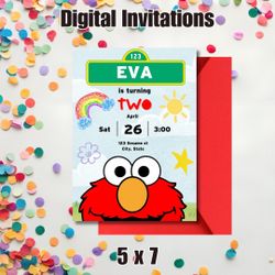 Elmo Birthday Invitations