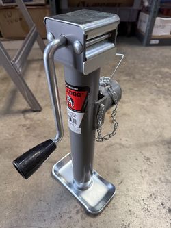 Bulldog 178201 Round Trailer Jack, Side Mount, 5,000 lbs. Lift Capacity, Sidewind, Weld-On, 10 Inch Travel