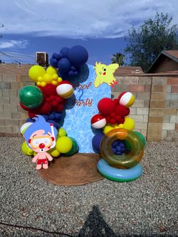 Balloon Garland Backdrop Setup