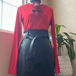 Zara Faux leather Skirt