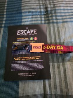2026 Escape 2-Day wristband