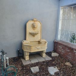 Large beautiful lion wall fountain