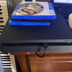 PS4 Slim With Wireless Controller And Games