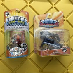 Skylanders Swap Force LightCore Countdown & superchargers shield striker