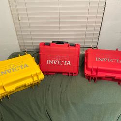 Invicta Hard Watch Cases (3) – Waterproof Storage / Collector Boxes
