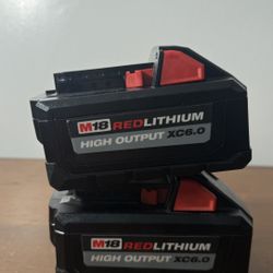 M18 18-Volt Lithium-Ion High Output 6.0Ah Battery Pack (2-Pack)