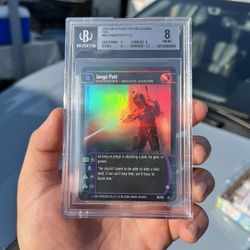 2002 Attack Of The Clones Foil Jango Fett BGS 8