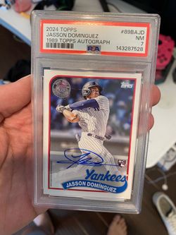 Jason Dominguez psa 7 on card auto