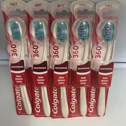 Colgate 360 Whitening toothbrush all 5 x $12