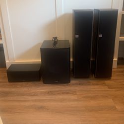 JBL Speakers, Premier Acoustic Subwoofer (PA 120) and center Speaker