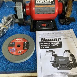 BAUER™ 6 in. Bench Grinder is designed for heavy duty performance. Never Used. (missing box)