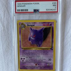 Pokemon Gengar PSA 7 1999 Fossil NonHolo Rare, Haunter PSA 7 & Gastly PSA 4 SET