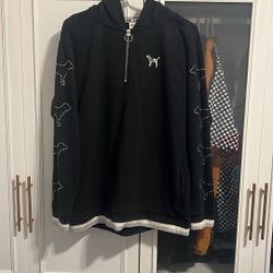 Victoria Secret PINK RHINESTONE BLING DOG HOODIE