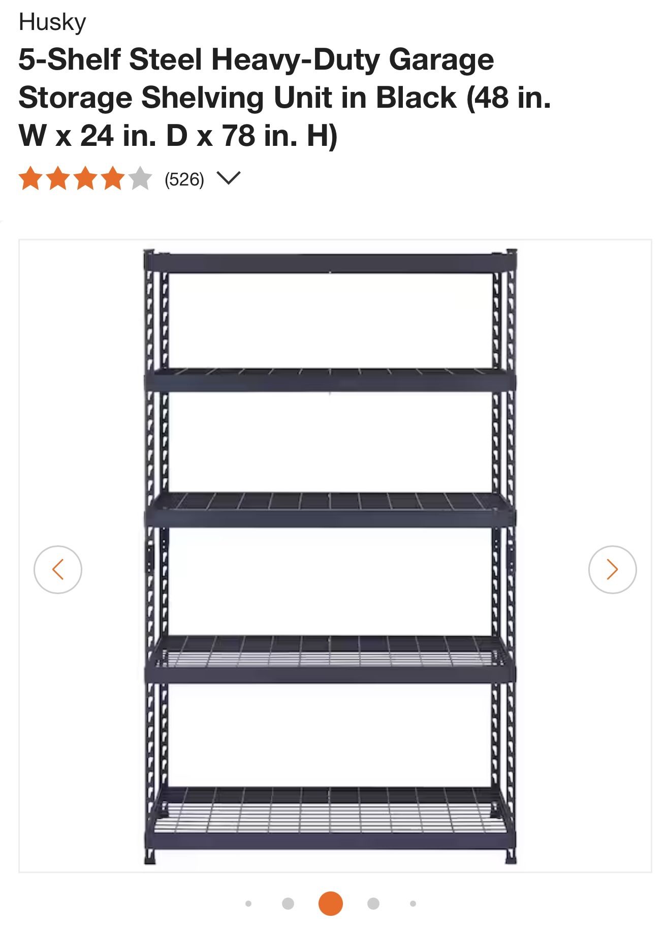 5-Shelf Steel Heavy-Duty Garage Storage Shelving Unit